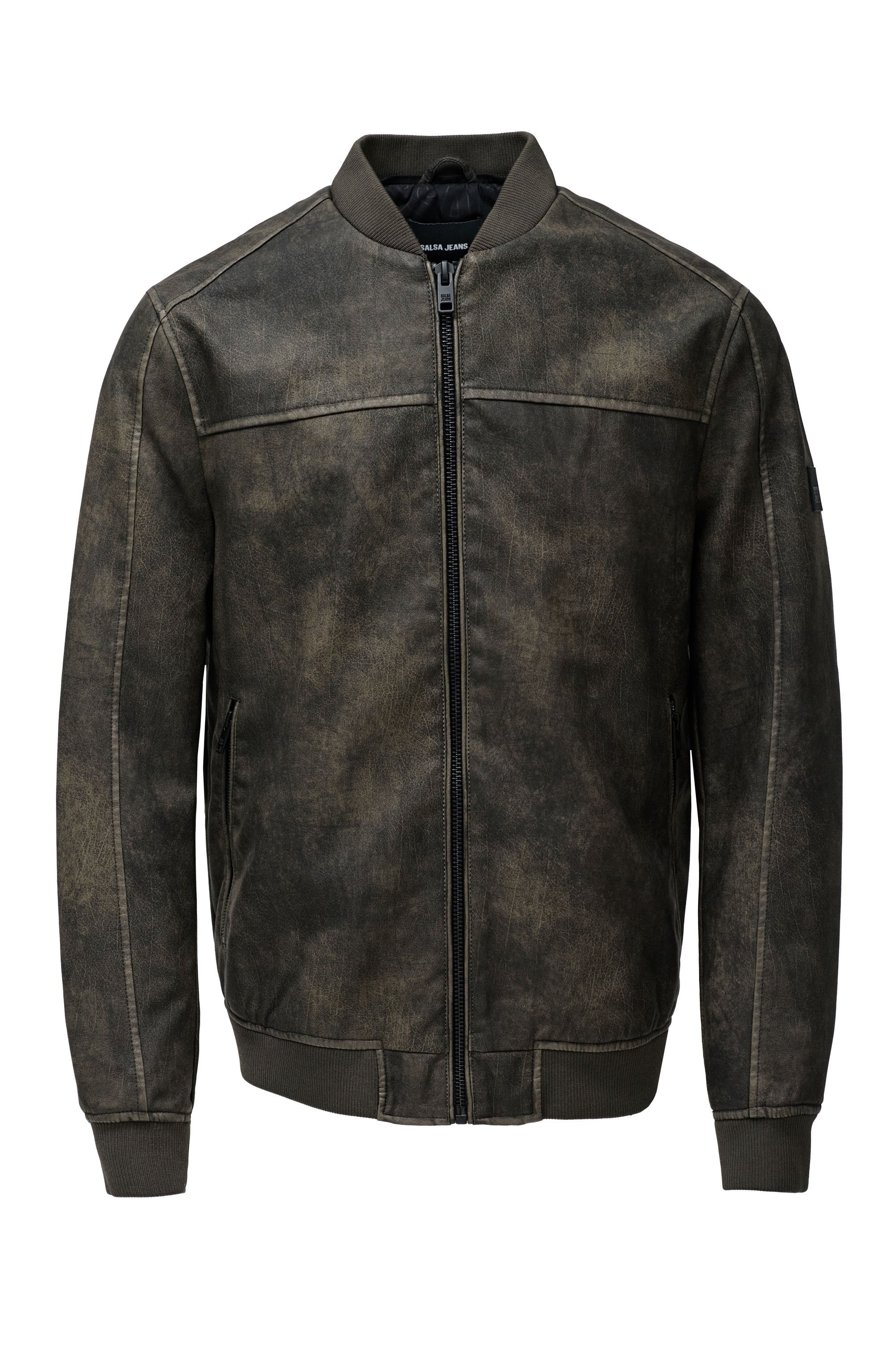 Hooded fake leather bomber jacket Salsa Jeans Hooded fake leather bomber jacket Salsa Jeans